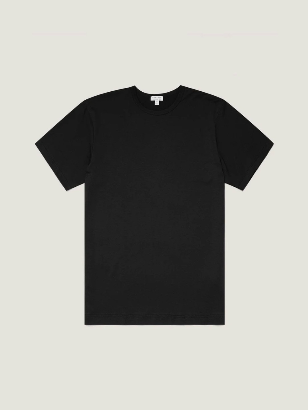 Sunspel Men's Classic Crew Neck Black T-Shirt - XS